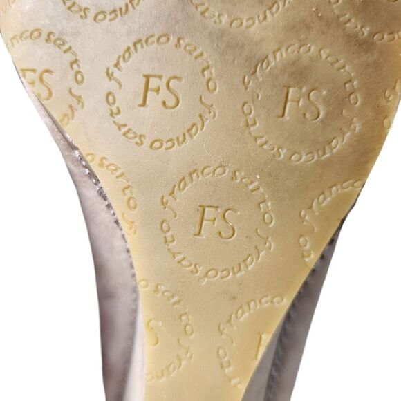 Franco Sarto Shoes Womens 8.5 M Zeus Tan Suede Leather Wedge Heel Slip On Pump - Picture 10 of 14